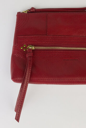 Jerome Dreyfuss Lucky Clutch L Carmin