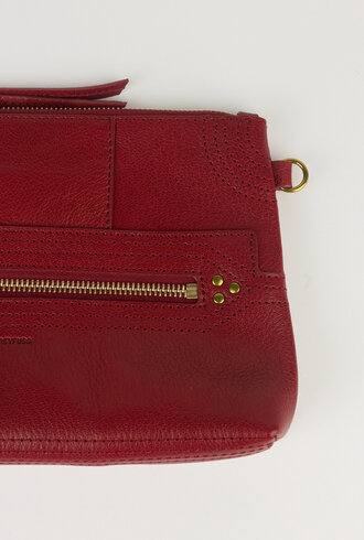 Jerome Dreyfuss Lucky Clutch L Carmin
