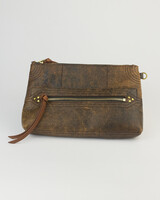 Jerome Dreyfuss Lucky Clutch Large  Marron