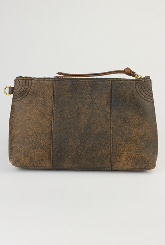 Jerome Dreyfuss Lucky Clutch Large  Marron