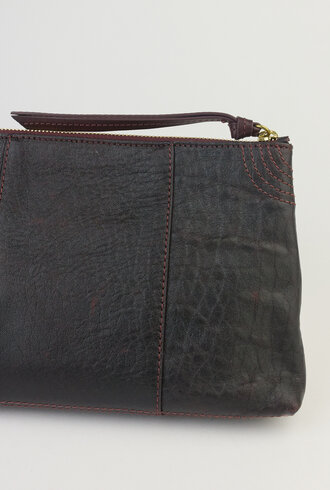 Jerome Dreyfuss Lucky Clutch Large  Bordeaux