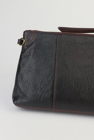 Jerome Dreyfuss Lucky Clutch Large  Bordeaux