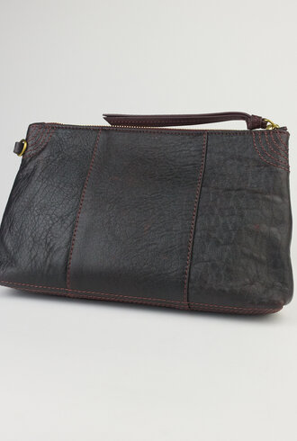 Jerome Dreyfuss Lucky Clutch Large  Bordeaux