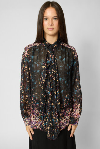 Ulla Johnson  Gesture Silk Blouse Eclipse