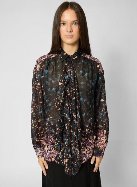 Ulla Johnson Gesture Silk Blouse Eclipse