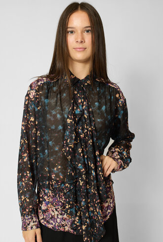 Ulla Johnson  Gesture Silk Blouse Eclipse