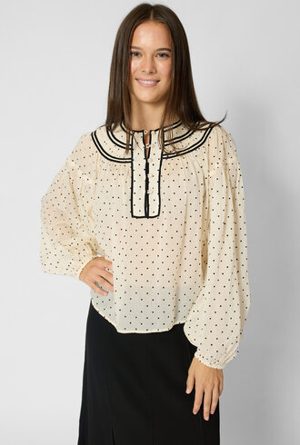 Ulla Johnson Klara Cotton Blouse Blanc