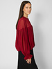 Ulla Johnson Pearl Silk Blouse Cerise