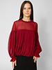 Ulla Johnson Pearl Silk Blouse Cerise