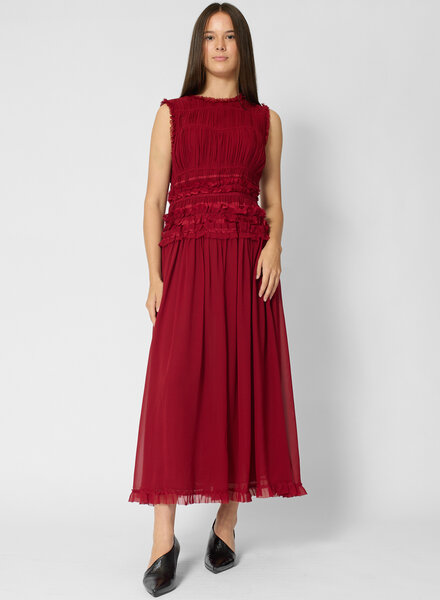 Ulla Johnson Etta Silk Dress Cerise