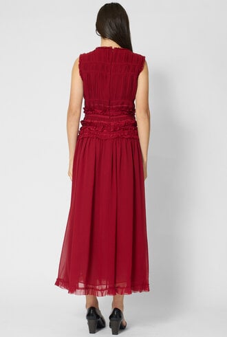 Ulla Johnson Etta Silk Dress Cerise