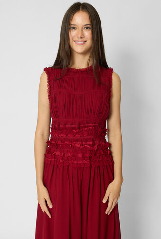 Ulla Johnson Etta Silk Dress Cerise