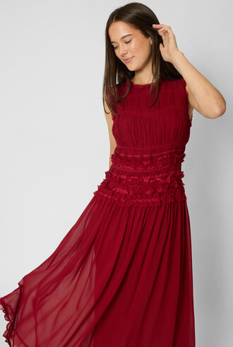 Ulla Johnson Etta Silk Dress Cerise