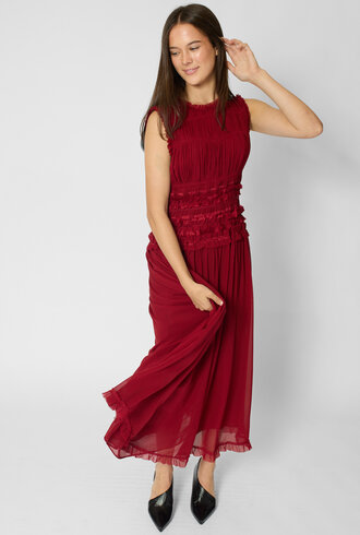 Ulla Johnson Etta Silk Dress Cerise