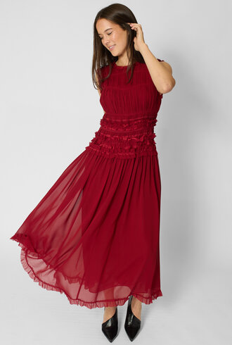 Ulla Johnson Etta Silk Dress Cerise