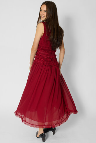 Ulla Johnson Etta Silk Dress Cerise