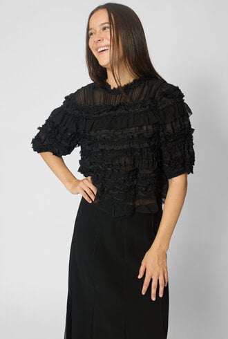 Ulla Johnson Mabel Silk Top Noir
