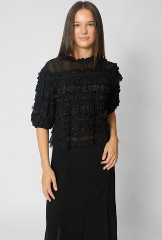 Ulla Johnson Mabel Silk Top Noir