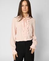 Ulla Johnson Catroux Silk Blouse Powder