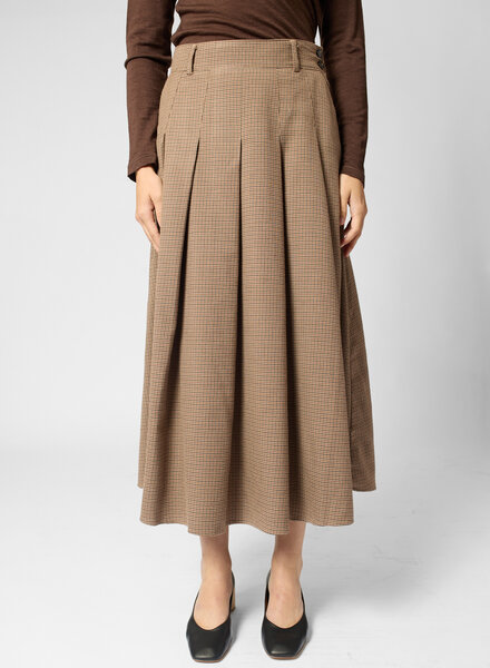 Pomandere Pleated Skirt Gianduia