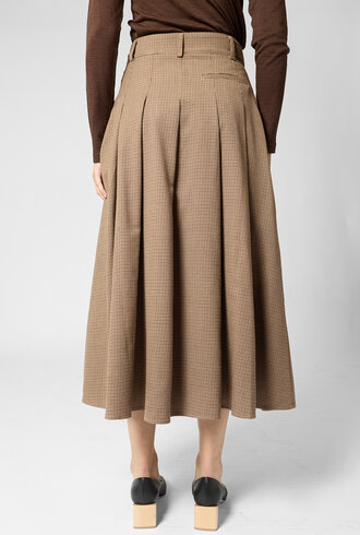 Pomandere Pleated Skirt Gianduia
