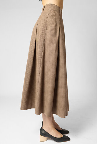 Pomandere Pleated Skirt Gianduia