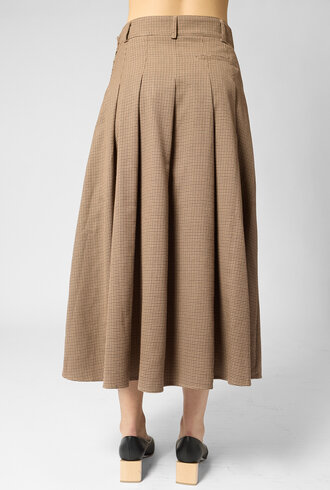 Pomandere Pleated Skirt Gianduia
