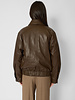 Pomandere Faux Leather Caban Mahogany