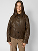 Pomandere Faux Leather Caban Mahogany