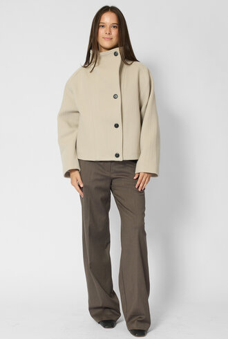 Pomandere Wool and Cashmere Caban Ivory