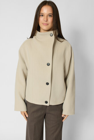 Pomandere Wool and Cashmere Caban Ivory