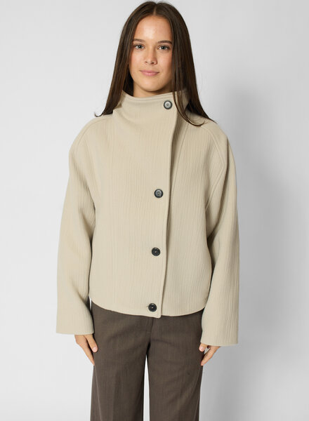 Pomandere Wool and Cashmere Caban Ivory