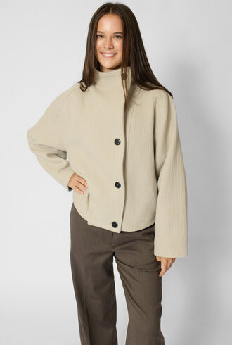 Pomandere Wool and Cashmere Caban Ivory
