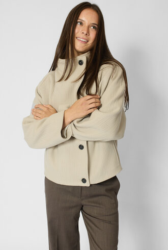 Pomandere Wool and Cashmere Caban Ivory