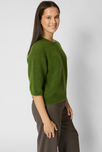 Pomandere Crew Neck Sweater Seaweed Green