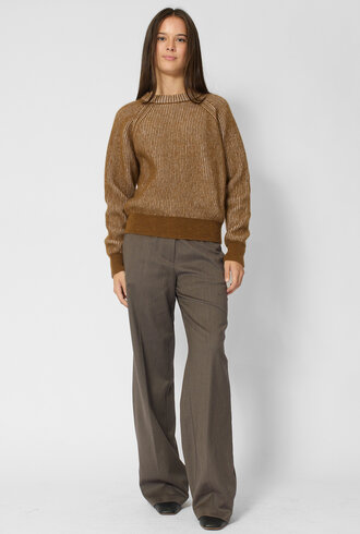 Pomandere  Rib Crew Sweater Gianduia