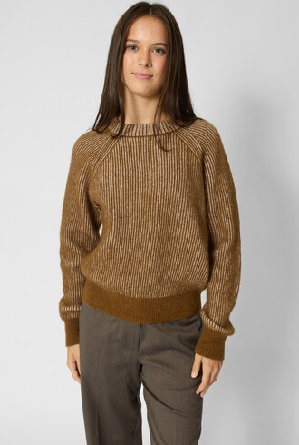 Pomandere  Rib Crew Sweater Gianduia