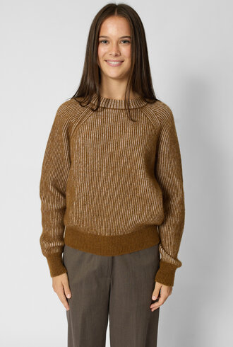 Pomandere  Rib Crew Sweater Gianduia