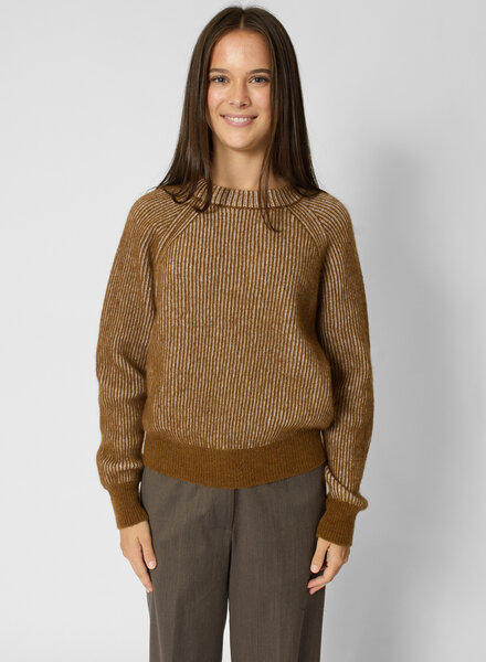 Pomandere Rib Crew Sweater Gianduia