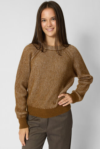 Pomandere  Rib Crew Sweater Gianduia