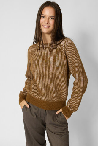 Pomandere  Rib Crew Sweater Gianduia