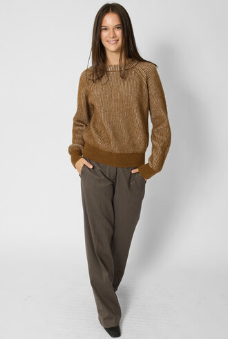 Pomandere  Rib Crew Sweater Gianduia