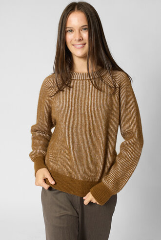 Pomandere  Rib Crew Sweater Gianduia