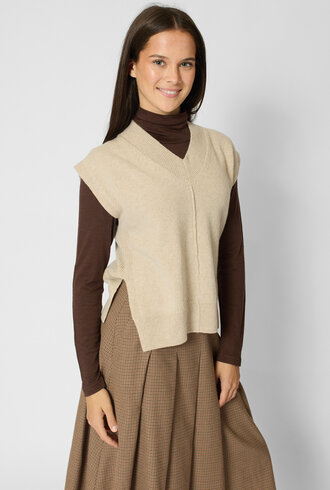 Pomandere Wool And Cashmere Vest Ivory