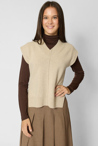 Pomandere Wool And Cashmere Vest Ivory