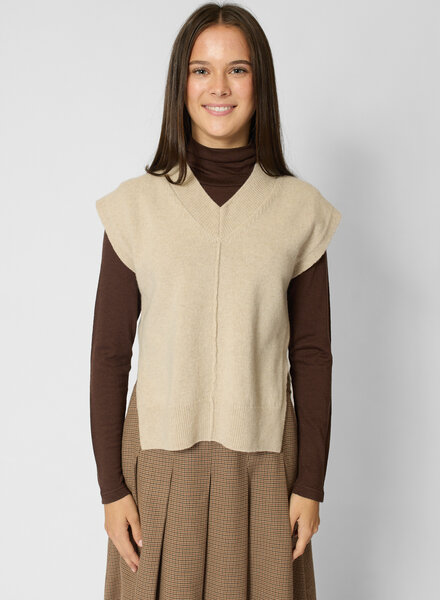 Pomandere Wool And Cashmere Vest Ivory