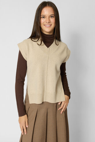Pomandere Wool And Cashmere Vest Ivory