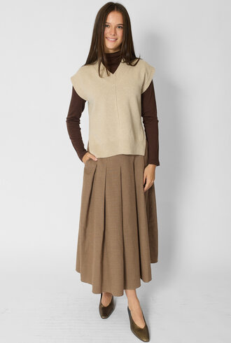 Pomandere Wool And Cashmere Vest Ivory