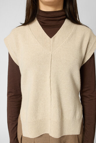Pomandere Wool And Cashmere Vest Ivory