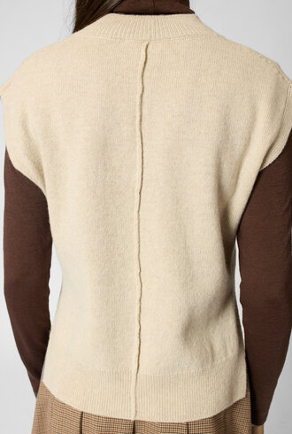Pomandere Wool And Cashmere Vest Ivory